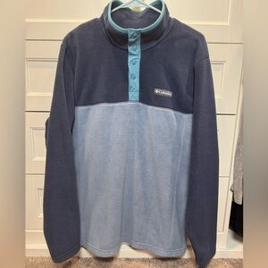 Columbia Blue and Teal Fleece Pullover